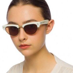 Celine cat eye white gold sunglasses